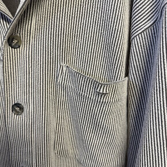 Vintage BC Ethic Lounge Shirt Men’s 2XL 26.5x29.5 Long Sleeve Corduroy Shacket - Picture 3 of 16